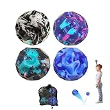 YiJiuBa 4 Bällen, Mond Ball,7cm Hohe Springender Gummiball Sprünge...