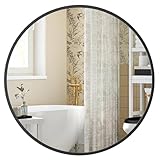 SONGMICS 40,7 cm d Spiegel rund, runder Spiegel, Wandspiegel, Metallrahmen,...