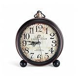 GMMH Retro Analog Wecker, Ohne Ticken, Tischuhr Nachttischuhr (14-3)...