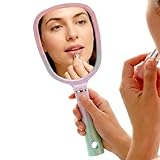 MIJOMA Handspiegel mit Griff – Leichter Kosmetikspiegel aus Glas mit...