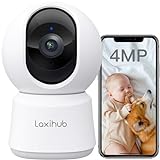 LAXIHUB 4MP Hundekamera mit App Überwachungskamera Innen Baby, 2.4G/5GHz...