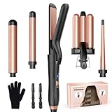 BESTOPE MIX Lockenstab Hair Curler mit Glätteisen, Lockenstab 3 Fässer...