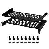 Moocci 48,3 cm (19 Zoll) 1U Server-Rack-Regal, 2 Stück – Universelles...