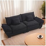 Wyibwy Modernes Sofa, 224 x 81 x 81 cm, 2-Sitzer-Sofa, 2 Kissen,...