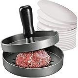 Burger Press & 100 Wachspapier Antihaft-Fleisch Patty Hamburger Maker für...