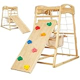 FUNLIO 7-in-1 Holz Klettergerüst Indoor für Kinder von 2-5 Jahren,...