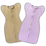 Übergangs-Wickelsack, 2er-Pack, 100% Baumwolle, Baby-Schlafsack,...
