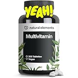 Multivitamin – 365 vegane Tabletten – Jahresvorrat – wertvolle...