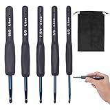 KQDRAVINE 5 Häkelnadel Set, Häkelnadeln 3,5–6,0 mm, Ergonomische...