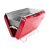 TAINO MOX Holzkohlegrill BBQ Koffergrill Camping-Grill Kohlegrill...