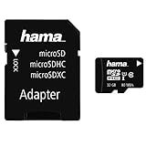 Hama microSDHC 32GB Class 10 UHS-I 80MB/s Karte inkl. SD Adapter