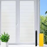 Aurathon Fensterfolie Blickdicht Streifen Sichtschutzfolie Fenster mit...
