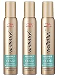 3x Wella Wellaflex Schaumfestiger Invisible Hold Haarschaum für 24h extra...