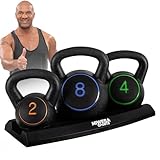 Miweba Sports Kettlebell | Hanteln Set - Gewichte 2 | 4 | 8 kg - Kettlebell...