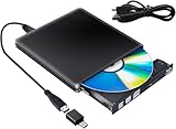 PAPOIYA Externe Blu Ray CD DVD Laufwerk USB 3.0 Type C Externer DVD Blu-ray...