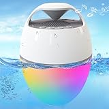 Tragbare Bluetooth Lautsprecher,Schwimmend Dusche Lautsprecher mit Bunte...