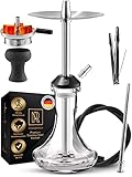 M. ROSENFELD Edelstahl Shisha Set Komplett - SSS Reise Shisha Köpfe und...
