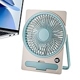 Hjatirace Ventilator,Tischventilator Kompakt & Leise - Tragbarer USB...
