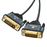Thzzhnno DVI auf DVI Kabel 2M, Vergoldet und Geflochten DVI D 24 + 1 auf...