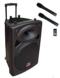 E-Lektron EL38-M Mobile PA Sound Anlage Akku-MP3-USB-SD inkl. Funkmikrofone...