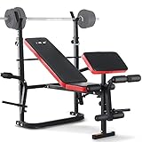 ISE Multifunktional Trainingsbank, Hantelbank Verstellbar Klappbar mit...
