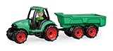 Lena Truckies Traktor mit Anhänger 38 cm, grün, Robustes Sandkasten...