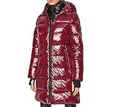 Michael Kors Damen Puffer Wintermantel, Dunkler Rubin, XS