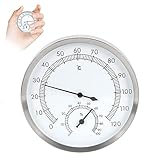 GAESHOW 2 In 1 Edelstahl Bimetall Thermometer, Thermohygrometer,...