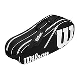 Wilson Schlägertasche Advantage II Six Racket Bag, Schwarz, 31 cm x 47 cm...