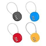 Neoreser 4 Stück Gepäckschloss, Koffer Zahlenschloss, Vorhängeschloss...