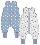 Teechodina Baby Schlafsack mit Füßen 2er Pack 2.5 Tog Kinder Winter...