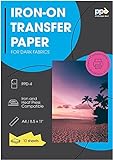 PPD 10xA4 Inkjet Premium Transferpapier für dunkles Textil, Bügeleisen...