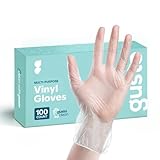Comfy Package [100 Count Disposable Vinyl Gloves, Powder Free, Latex Free,...