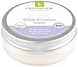GREENDOOR Deo Creme Sensitiv 50ml, wirksames natürliches Deodorant ohne...