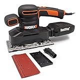 WORX WX641 Schwingschleifer 250 W – Handlicher Schleifer mit DUSTSTOP...