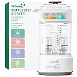 GROWNSY Sterilisator für Babyflaschen, 4-in-1 Flaschen Sterilisator Baby...