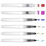 6 Stück Wasserpinsel Stifte, Wassertankpinsel Stifte Auffüllbare Aquarell...