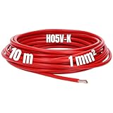 Kalitec 10 Meter H05V-K 1 mm² rot Verdrahtungsleitung flexibel I...