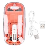 XUMIUZIY Bluetooth-Funkmaus, Transparente RGB-Gaming-Maus, BT1 BT2 2,4 GHz...