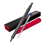 rOtring 600 Kugelschreiber & Samtetui, mittlere Spitze, schwarze Tinte,...