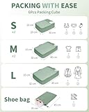 ECOHUB Koffer Organizer Set, 6-teilige Packing Cubes mit ID-Tag, Recycelte...