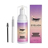Beauty Wimpernshampoo Wimpernverlängerung Reiniger 50ml + Bürste...