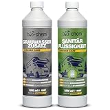 bio-chem 2-teiliges Campingtoiletten-Set – Bio Sanitärflüssigkeit 1 l +...