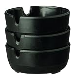 APS 576 Aschenbecher 'CASUAL' 3er-Set Schwarze Melamin Aschenbecher, Ø 8 x...