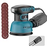 300W Exzenterschleifer, 125mm 6-Stufen Schleifer (5.000-12.000 U/min) mit...