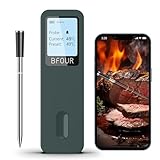 BFOUR Fleischthermometer Kabellos,Grillthermometer Bluetooth mit App,Smart...
