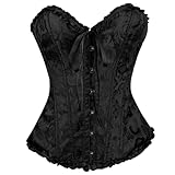 flintronic Damen Vollbrust Corsage, Bustier Lingerie, Korsett Top Gothic...