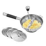 Edelstahl Manueller Kartoffelpresse Passiersieb Mit 3 Frässcheiben,...