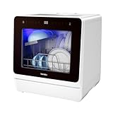 Hermitlux Tischgeschirrspüler, mini spülmaschine mit 7+3 Programme, 5...