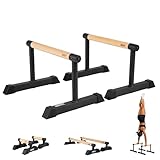 Gravity Fitness Parallettes mit Holzgriffen – medium Dip Bars für...